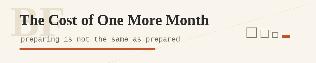 The Cost of One More Month — Breaking Free Week 12 Philosophy banner